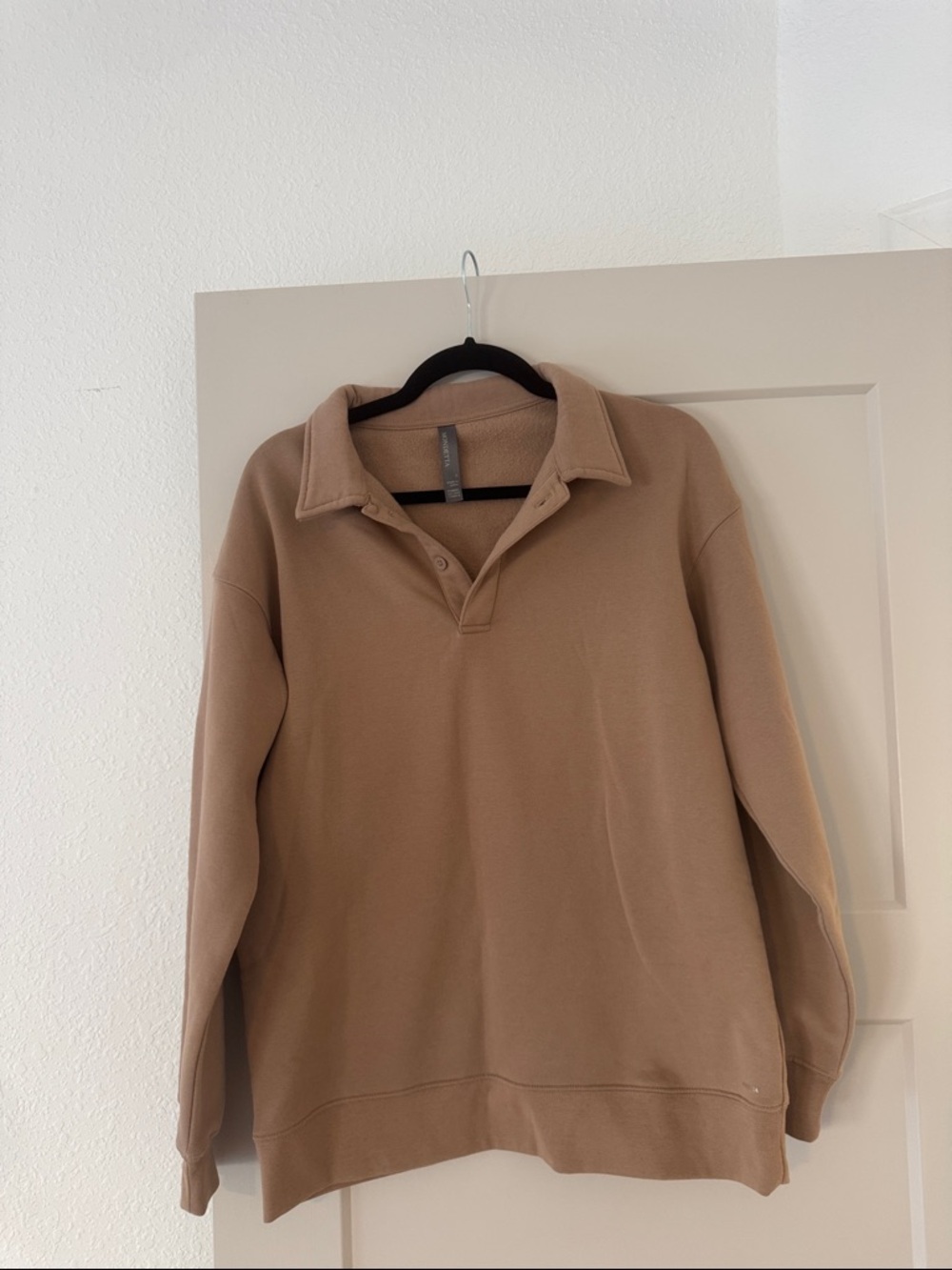 Men's Tan Collared Pullover Sweater SIZE S